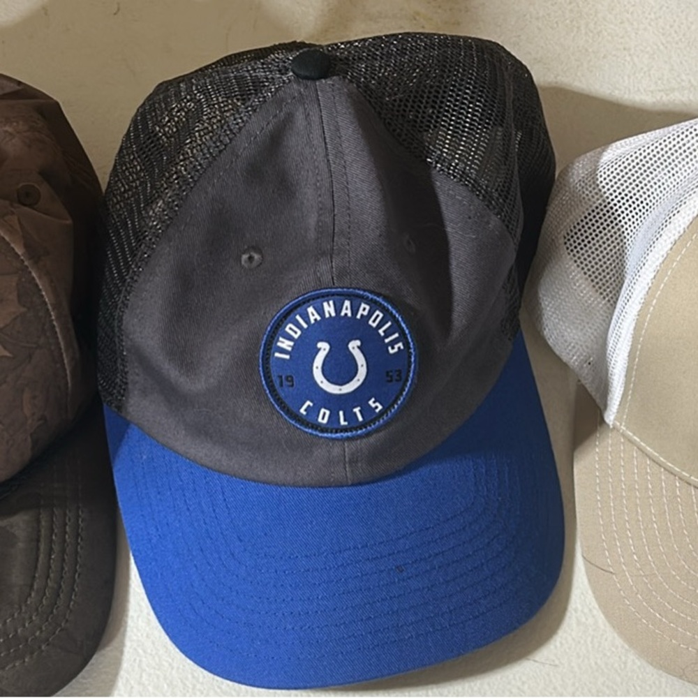 Blue and Black Cap